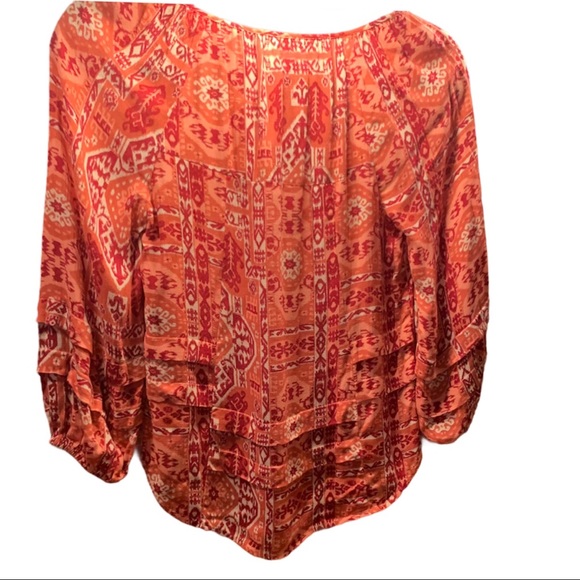 Lucky Brand. Boho print. 3/4 sleeve size XS - Picture 2 of 7